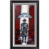 Image 1 : Modern Contemporary Abstract Original Umbrella Red & Black Bold Textured Janier