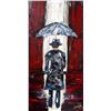 Image 2 : Modern Contemporary Abstract Original Umbrella Red & Black Bold Textured Janier