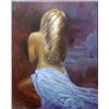 Image 2 : Bob Shepherd Nude Reclining Original Painting on Canvas Reaslism Colorful