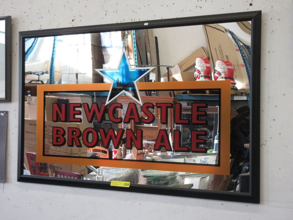 Large Newcastle Brown Ale wall mirror