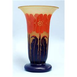 ART DECO - DEGUE, FRANCE. A large cameo glass...