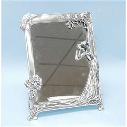 ART NOUVEAU - WMF. A fine figural easel mirro...