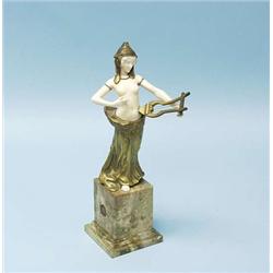 ART DECO - L. SOSSON. A fine carved bronze an...