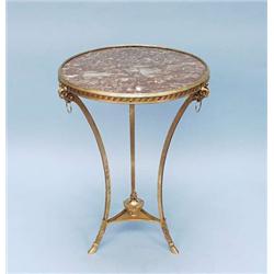 A French Empire style gilt bronze framed trip...