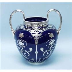 ART NOUVEAU - An unusual Austrian faience vas...