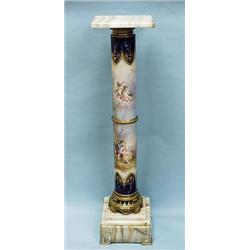 A pair of antique French Sevres porcelain ped...