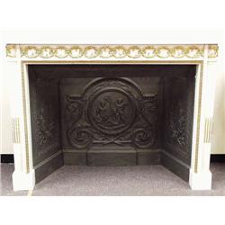 A magnificent antique French Carrara marble f...