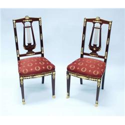 A pair of antique French Empire style gilt br...