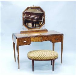 ART DECO - An exquisite ladies burled fruitwo...