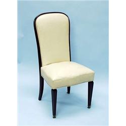 ART DECO - A set of 8 French mahogany framed...