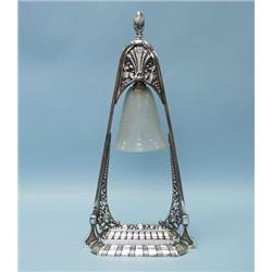 ART DECO - DAUM NANCY. A silver patinated bro...