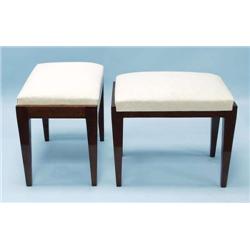 ART DECO - A pair of French mahogany window s...