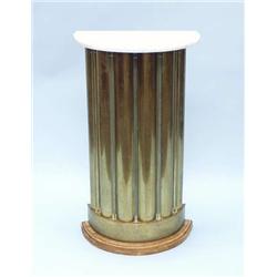 ART DECO - An unusual French brass, glass and...