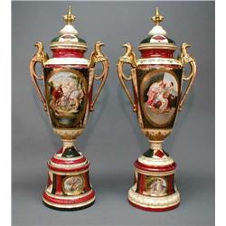 "PARIS and HELENA". A large antique Viennese...