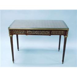 An antique French Louis XVI style marquetry d...