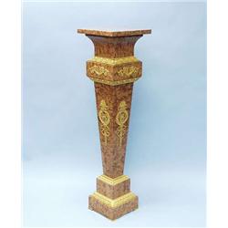 An antique French Empire style rouge marble p...