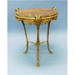 A fine French Empire style gilt bronze tripod...