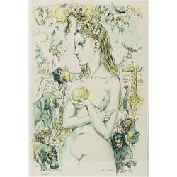 T. FOUJITA (1886-1968) Japanese school. "Eve"...