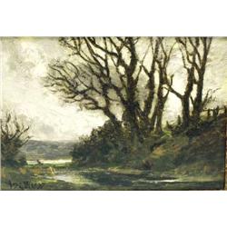JOSE WEISS (1859-1919) English school. "River...