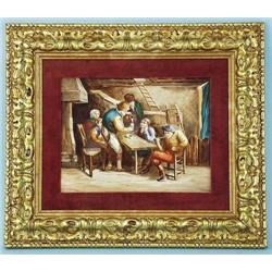 A pair of antique French porcelain plaques. H...