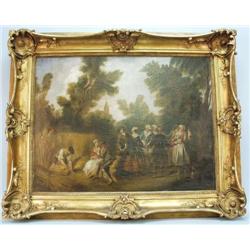 19th century French school. "Harvest festival...