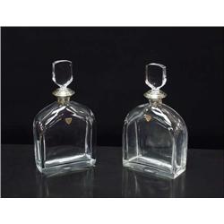 ORREFORS - A pair of Swedish art glass decant...