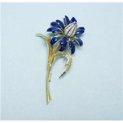 A fine French 18 kt. yellow gold and diamond...