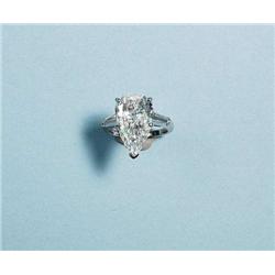 An important platinum and diamond ring. The p...
