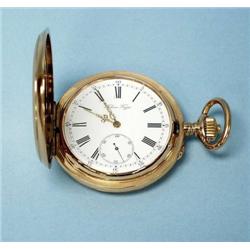 An antique Russian 14 kt. yellow gold pocket...