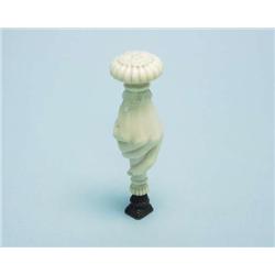 An unusual antique French ivory and silver se...