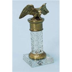 An unusual antique French Empire gilt bronze...