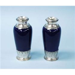 A pair of antique French Sevres porcelain sil...