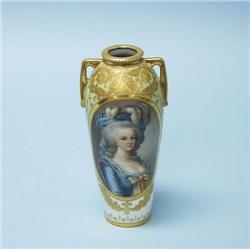 An early 20th century hand painted vase by Wa...