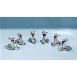 ART NOUVEAU - A set of six German lily form s...