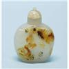Image 1 : A good Chinese agate snuff bottle carved with...