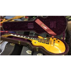 GIBSON LES PAUL CUSTOM, TRIPLE HUMBUCKER PICKUPS, GOLD PICK GUARD, COMES WITH ORIGINAL NAME PLATE,