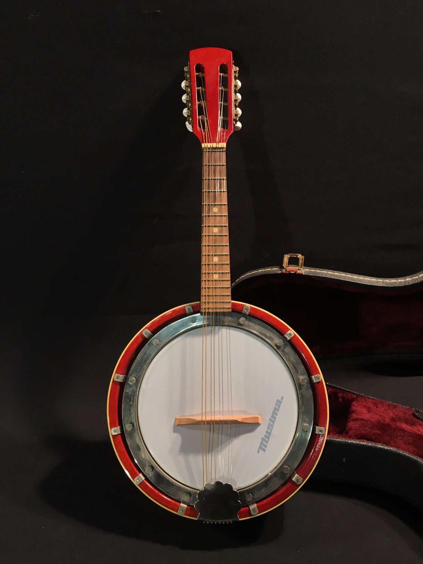 MUSIMA 8 STRING BANJO-MANDOLIN, COMES WITH HARD SHELL CASE