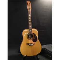 GIANNI 12 STRING ACOUSTIC GUITAR, WITH HEAVILY CARVED HEADSTOCK, MADE IN GERMANY, COMES WITH SOFT