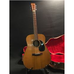 SUZUKI MODEL NOF-100 S ACOUSTIC GUITAR, MADE IN JAPAN, COMES WITH HARD SHELL CASE