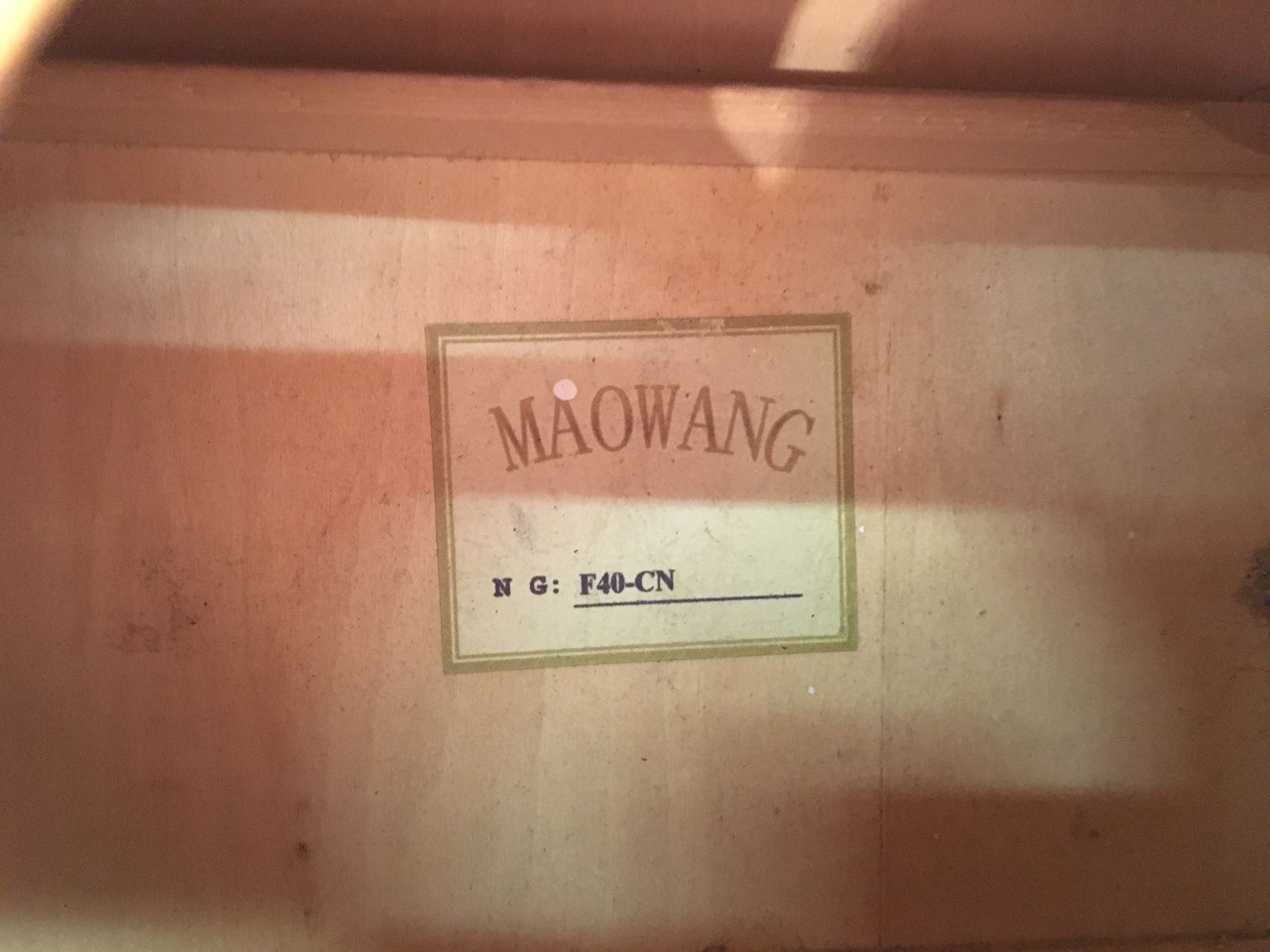 Maowang MAOWANG MODEL F40-CN ACOUSTIC GUITAR, COMES WITH HARD SHELL CASE - Able ...