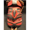 Image 2 : WARRIER' MASK BY NUXALK NATION ARTIST DESMOND TALLIO, MASK MEASURES 11" TALL X 7" WIDE