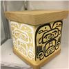 Image 2 : HAND CARVED AND PAINTED BENTWOOD BOX, SIGNED ON  BOTTOM, "TSU-ECH"