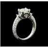 Image 3 : EGL USA Cert 3.25 ctw Diamond Ring - 18KT White Gold