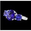 Image 1 : 4.51 ctw Tanzanite Ring - Platinum