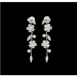 14KT White Gold 2.62 ctw Diamond Earrings