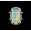 Image 2 : 15.27 ctw Opal and Diamond Ring - 14KT White Gold