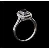 Image 4 : 3.47 ctw Black Diamond Ring - 14KT White Gold