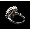 Image 3 : 14KT White Gold 2.46 ctw Tanzanite and Diamond Ring