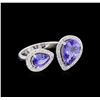 Image 1 : 2.55 ctw Tanzanite and Diamond Ring - 14KT White Gold