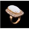Image 4 : 14.21 ctw Opal and Diamond Ring - 14KT Rose Gold